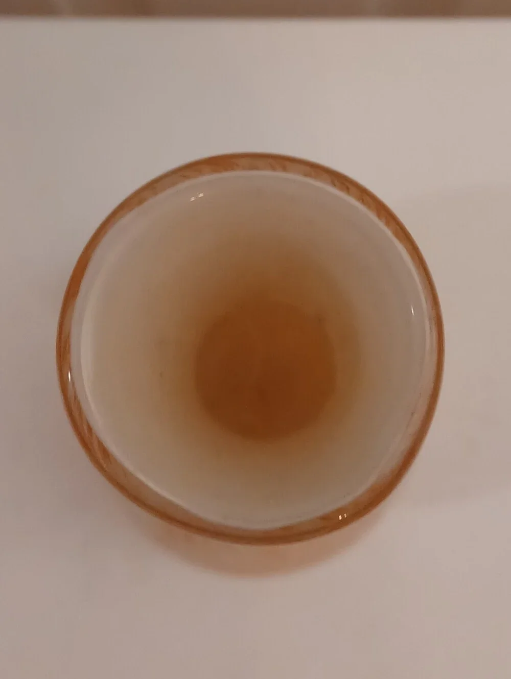 Vintage MCM Orange White Confetti Spatter Swung Art Glass Bud Vase 12.5